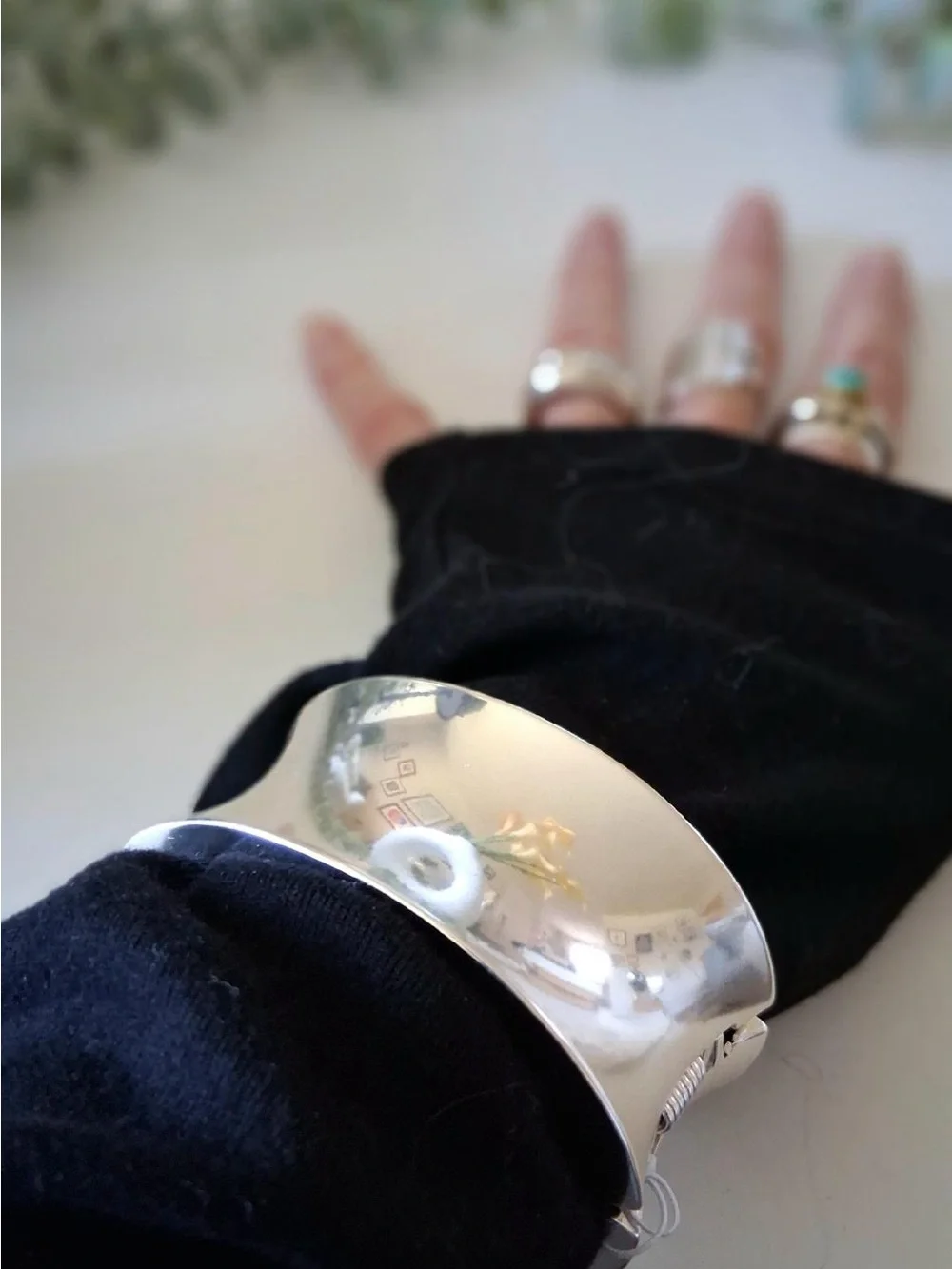 J.CREW SILVERTONE OVERSIZED HINGE CUFF BRACELET NWT